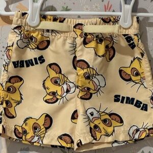 NWOT Disney Lion King Simba 3-6 Month Elastic Waist Swimsuit Bathing Suit Short